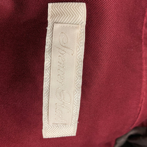SPENCER HART Size 38 Burgundy Cotton Notch Lapel Sport Coat