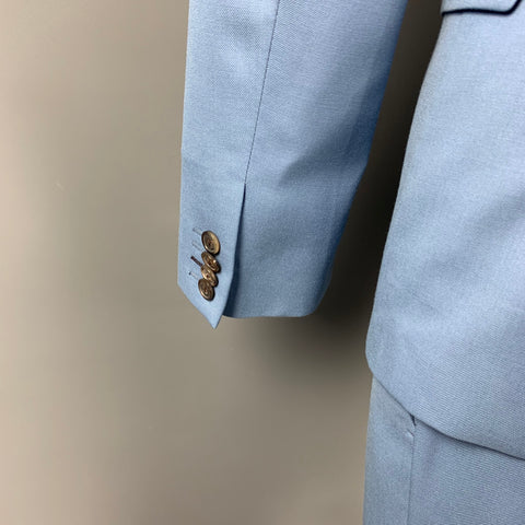 PAUL SMITH Kensington Fit Size 38 Regular Light Blue Wool Notch Lapel Suit