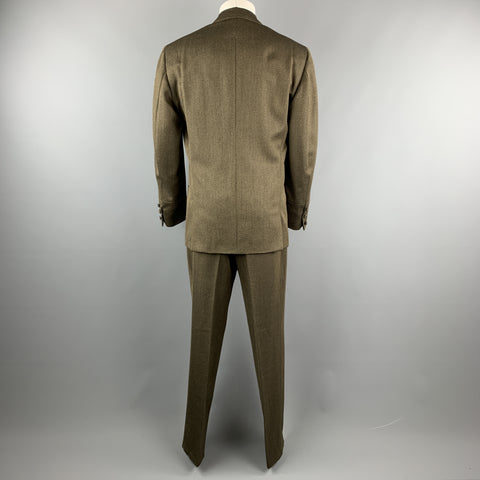NEW REPUBLIC 42 Regular Olive Wool Suit