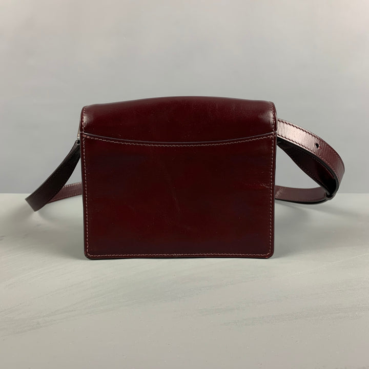 MARNI Burgundy Leather Cross Body Handbag
