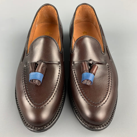 ALDEN Size 7 D Dark Brown Leather Tassels 561 Loafers