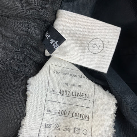 DER ANTAGONIST Size M Black Linen Hats
