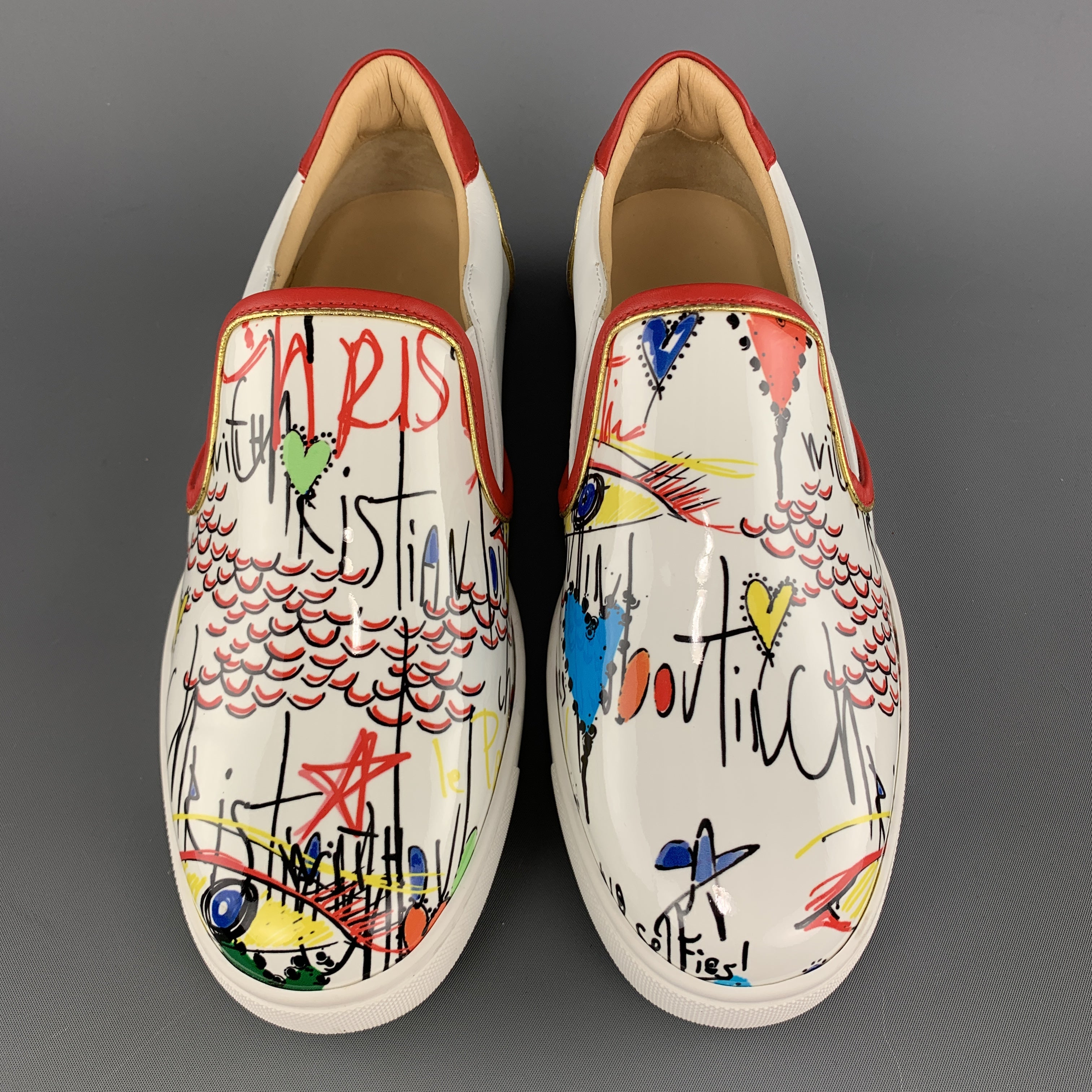 CHRISTIAN LOUBOUTIN Size 9 Patent Leather Scribble