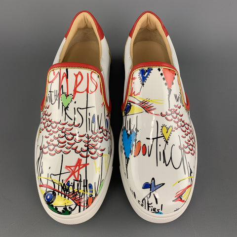 CHRISTIAN LOUBOUTIN Zapatillas Masteralta de charol talla 9