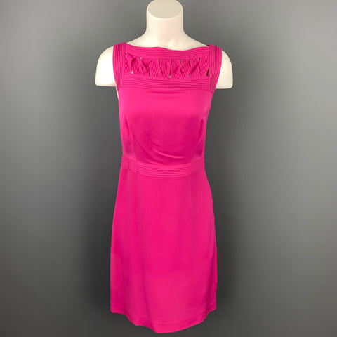 TORY BURCH Taille 4 Robe fourreau à col bateau en soie rose