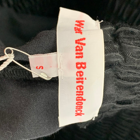 WALTER VAN BEIRENDONCK AW19 Size S Black Cotton Drip Boxer Corset Shorts
