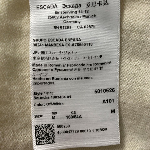 ESCADA Taille M Pull en Cachemire Crème