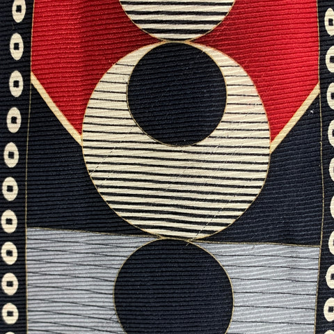 HARVE BENARD Red Navy Print Silk Tie