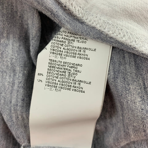 DSQUARED2 Size XL Grey White Samurai Graphic Cotton T-shirt