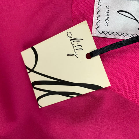 MILLY Chaqueta de lana de poliéster negra fucsia talla 0 Blazer