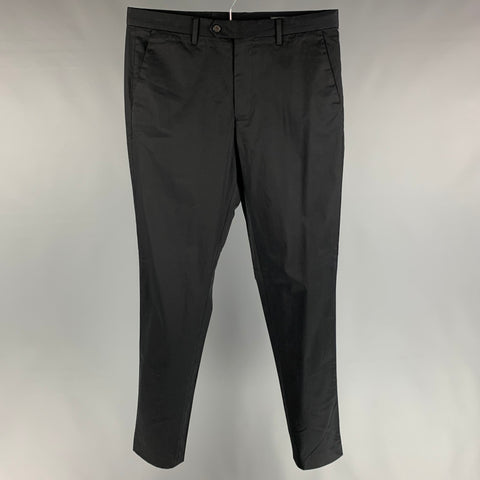 JOHN VARVATOS Taille 34 Pantalon décontracté zippé en coton noir
