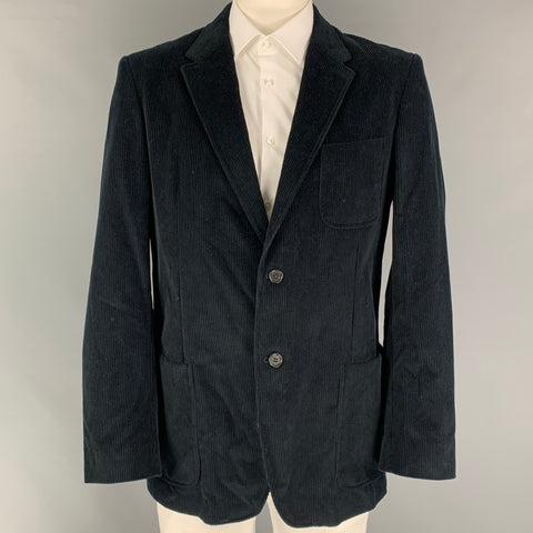 COLECCIÓN CALVIN KLEIN Talla 44 Abrigo deportivo de algodón de pana negro