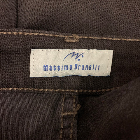 MASSIMO BRUNELLI Size 30 Black Cotton Straight Button Fly Jeans
