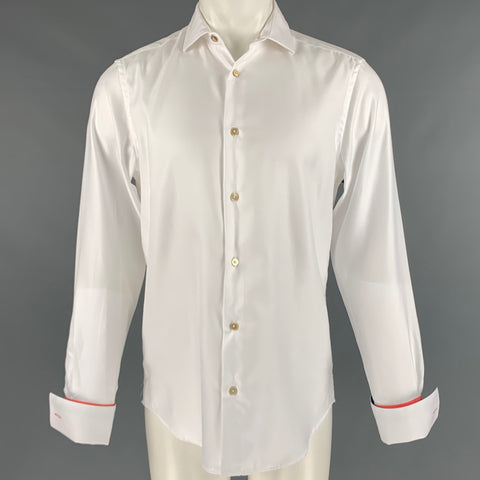 PAUL SMITH Size M White Cotton French Cuff Long Sleeve Shirt