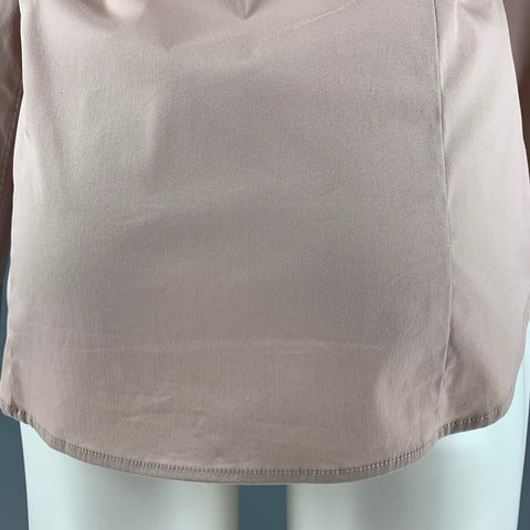 THEORY Size M Pink Cotton Blend Long Sleeve Shirt