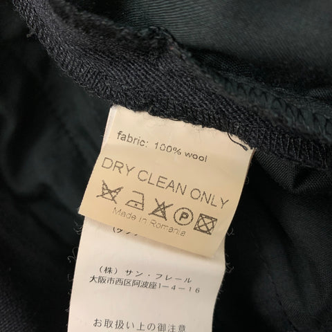 Vintage RAF SIMONS Fall 2016 Size 34 Black Wool High Waisted Dress Pants