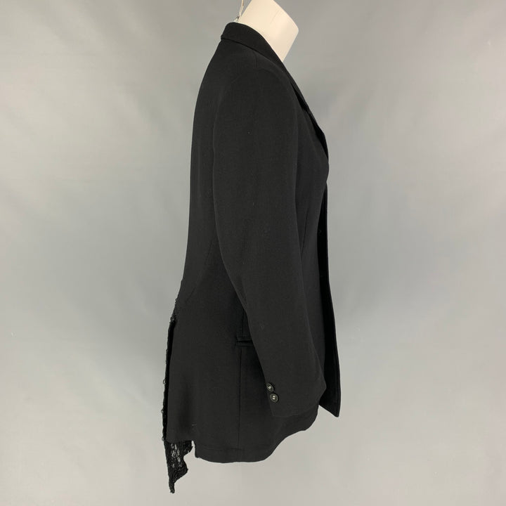 REI KAWAKUBO Size M Black Wool Mixed Fabrics Jacket