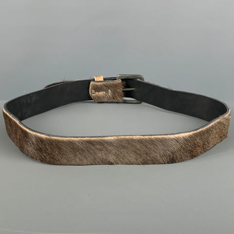 Leather Belt Size 36 Brown Textured Leather Belt