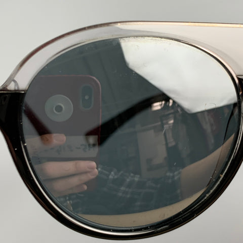 EMPORIO ARMANI Black Clear Color Block Acetate Sunglasses & Eyewear