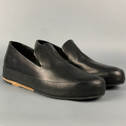 FEIT Size 7 Black Leather Slip On Loafers