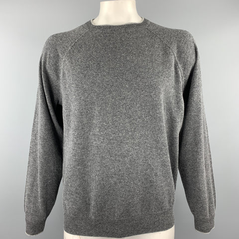 HICKEY FREEMAN Size L Gray Merino Wool / Cashmere Raglan Pullover