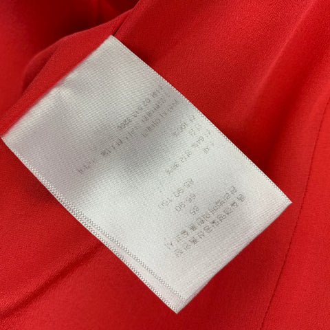 CHRISTIAN DIOR Taille 8 Robe trapèze rouge en soie/laine longueur genou