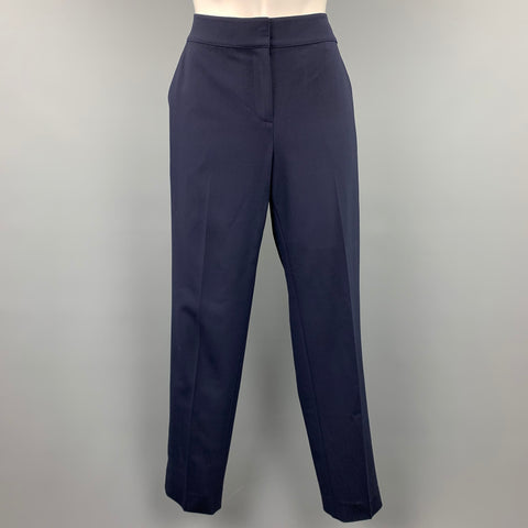 ST. JOHN Caviar Taille 4 Pantalon habillé Emma en laine mélangée marine