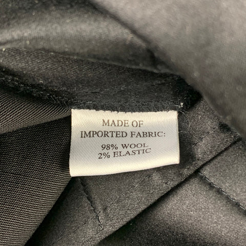 KAUFMAN FRANCO Size 10 Black Wool Wide Leg Dress Pants