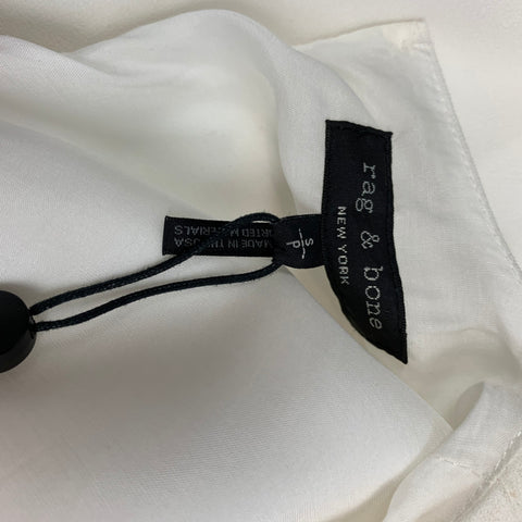 RAG &amp; BONE Taille S Robe Etta sans manches en mélange de triacétate blanc