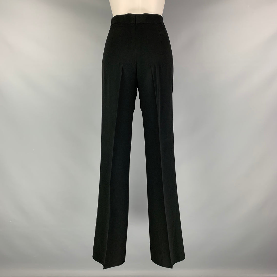 VIKTOR & ROLF Size 4 Black Rayon Acetate Tuxedo Pants Suit