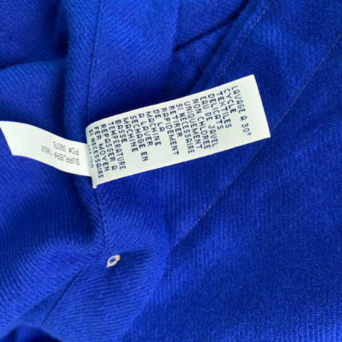 RALPH LAUREN Size M Blue Solid Cotton Patch Pockets Long Sleeve Shirt