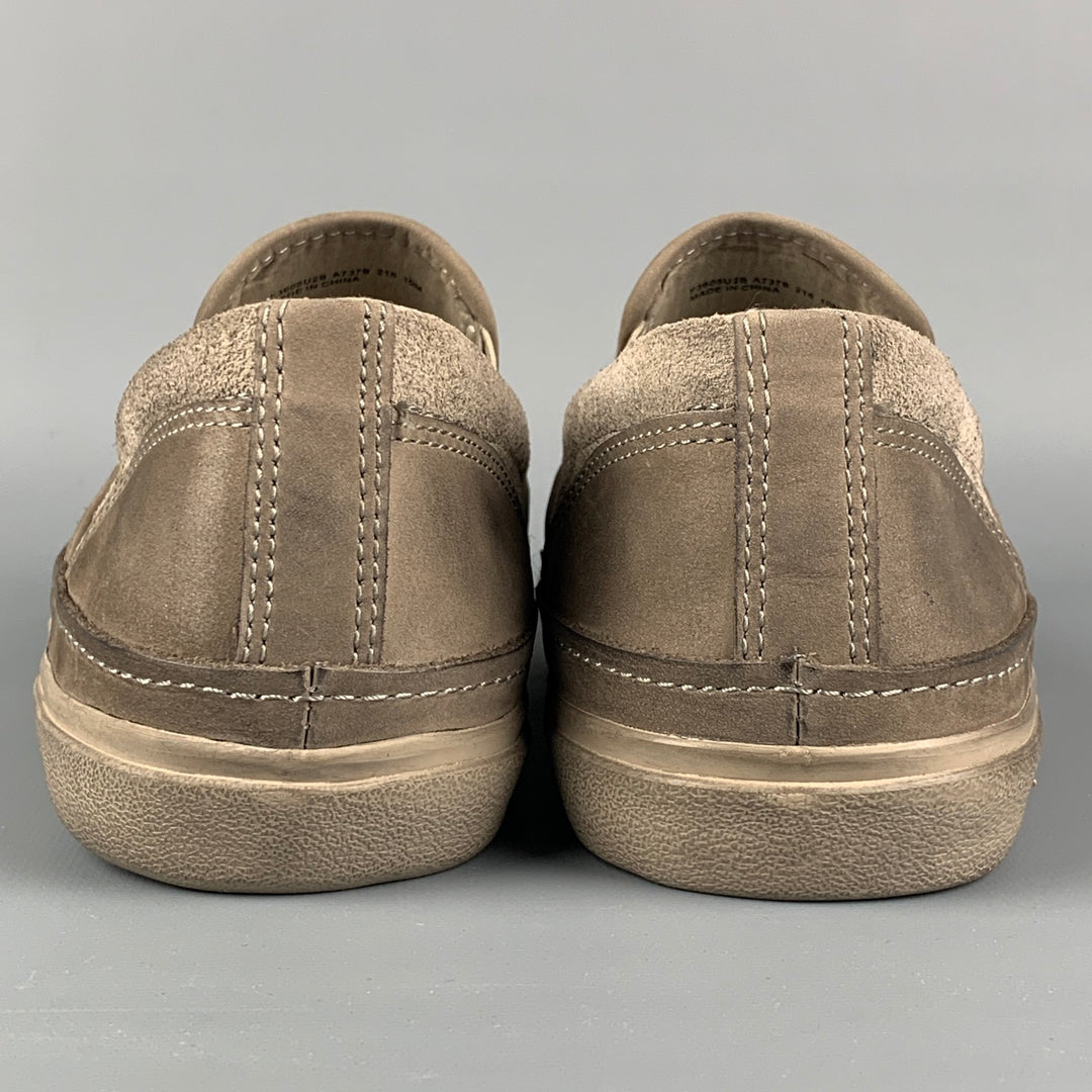 JOHN VARVATOS Size 10 Light Brown Suede Slip On Loafers  display picture 2