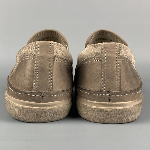 JOHN VARVATOS Size 10 Light Brown Suede Slip On Loafers