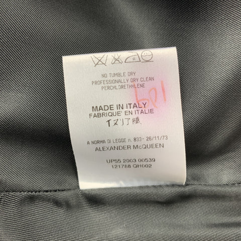 ALEXANDER MCQUEEN Size 6 Black Wool Blend Pencil Skirt
