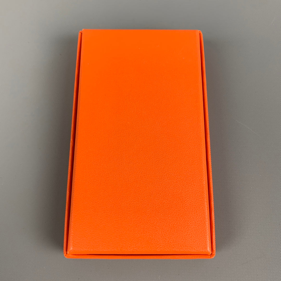 HERMES Orange Print Knotting Cards