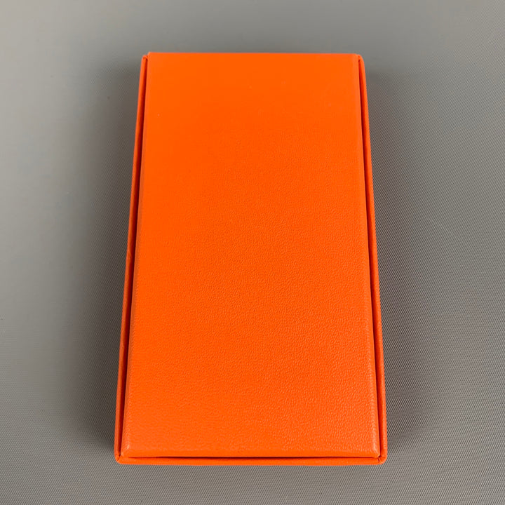 HERMES Orange Print Knotting Cards