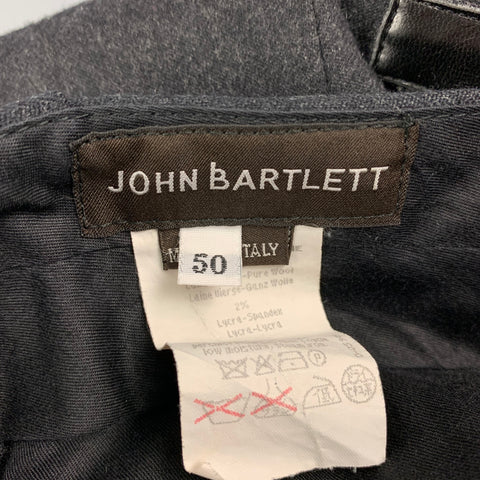 JOHN BARTLETT Size 34 Charcoal Wool / Lycra Flat Front Dress Pants