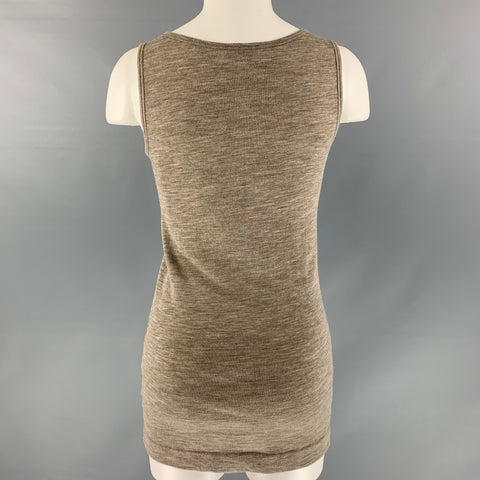 JIL SANDER Talla M Top de punto de lana y angora color topo