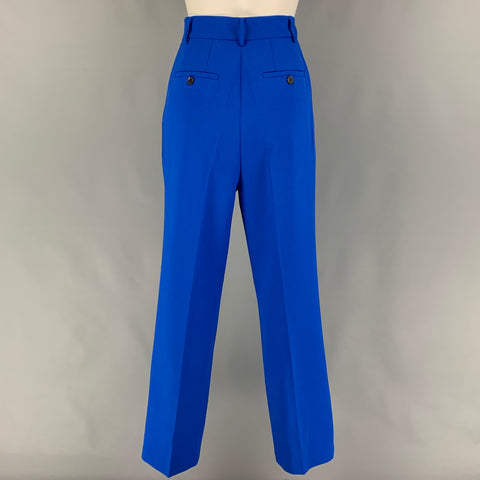 THE FRANKIE SHOP Size XS Cobalt Polyester Pleated Dress Pants