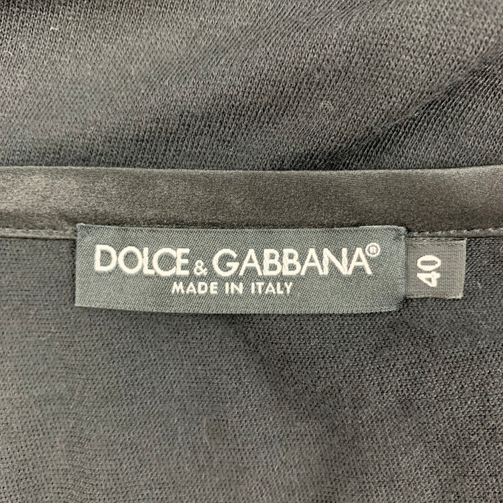 DOLCE & GABBANA Size 4 Black V-Neck Casual Top