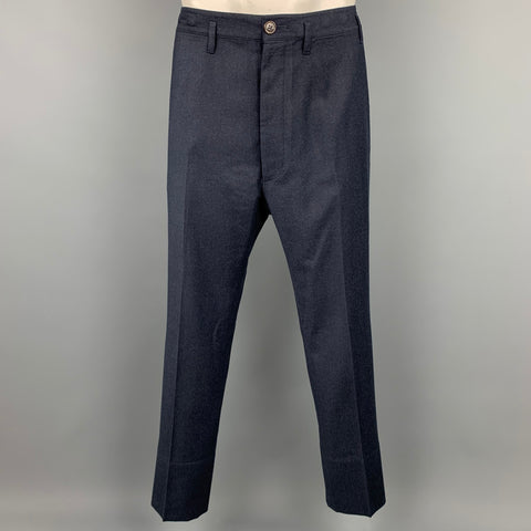 VIVIENNE WESTWOOD MAN Size 40 Navy Wool Notch Lapel Suit