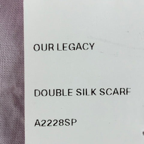 OUR LEGACY Pink Solid Cotton / Silk Scarves