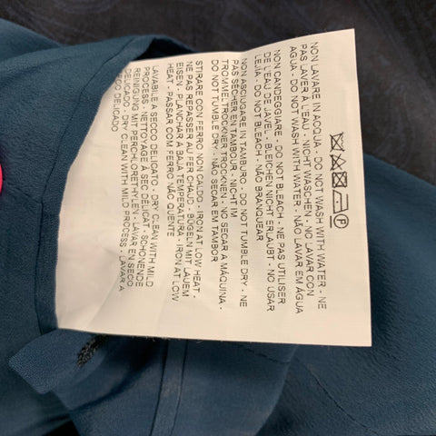 ETRO Size 38 Navy Paisley Cotton Notch Lapel Sport Coat