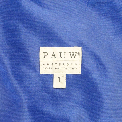 PAUW Taille S Jupe asymétrique en soie bleu royal à ourlet bulle