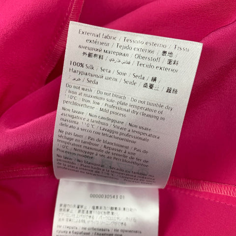 RED VALENTINO Size 6 Pink Silk Long Sleeve Dress