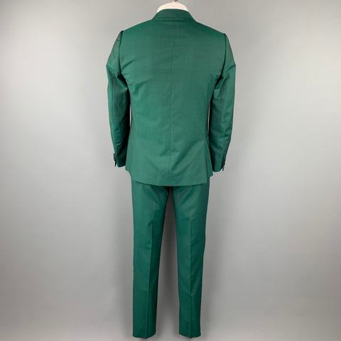 PAUL SMITH Soho Fit Size 40 Regular Green Wool / Mohair Notch Lapel Tuxedo Suit