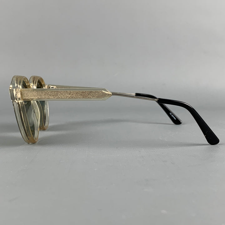 SPITFIRE Light Yellow Acetate Round Sunglasses