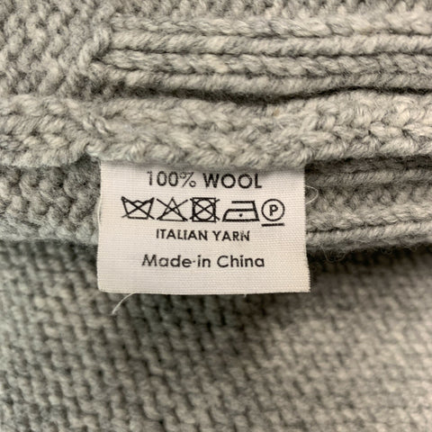 DRIES VAN NOTEN Size S Grey Wool Zip Up Cardigan