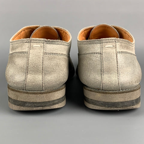 MAISON MARTIN MARGIELA Taille 11 Chaussures à lacets en daim vieilli gris