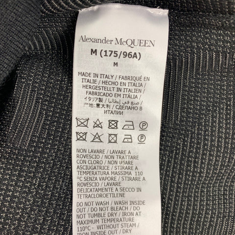ALEXANDER MCQUEEN Size M Black Grey Knitted Wool Viscose Blend Pullover